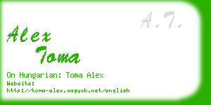 alex toma business card